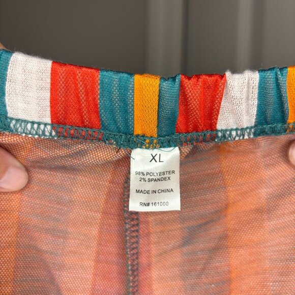 STYLE 5 NEW Striped Colorful Pull On Pant Womens XL Stretch Bell Bottom - Picture 7 of 7